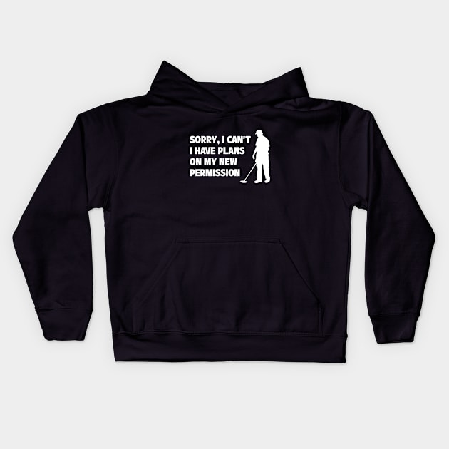 Metal Detecting Detectorist Kids Hoodie by Huhnerdieb Apparel